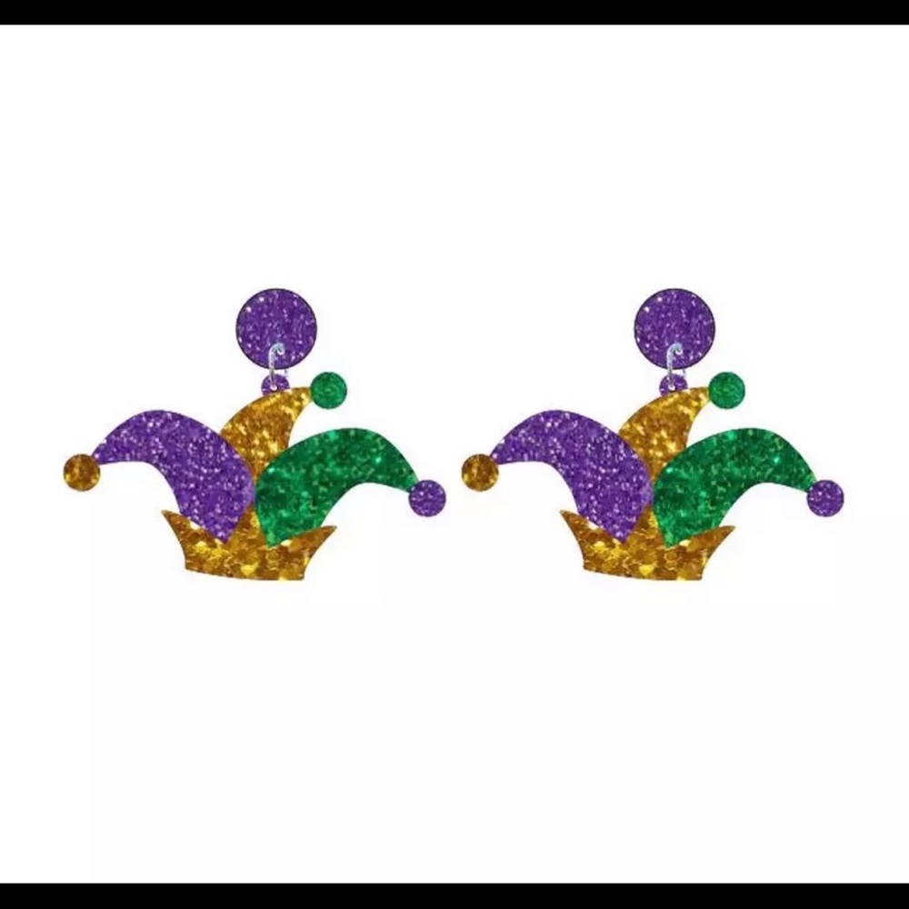 Mardi Gras earrings